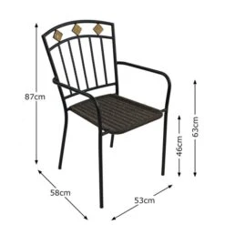 Virginia 60cm Bistro Table Set With 2 Mayfield Chairs 13 Virginia 60cm Bistro Table Set With 2 Mayfield Chairs -Tower Garden Outlet Store 1000098441 alt09