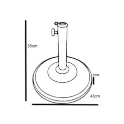 Black Concrete Parasol Base -Tower Garden Outlet Store 1000112756 alt09