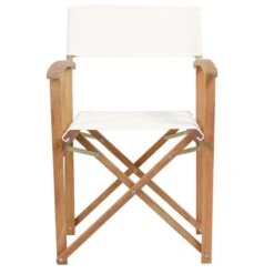 Charles Bentley Cream Wooden 2 Folding Directors Chairs -Tower Garden Outlet Store 1000121626 alt02