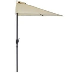Charles Bentley 2.7m Half Balcony Parasol With Crank -Tower Garden Outlet Store 1000122046 alt02