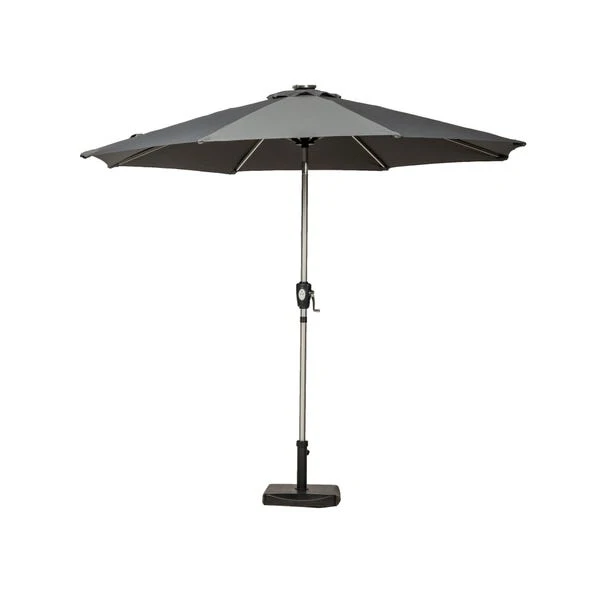 2.7m Aluminium Crank And Tilt Parasol With LED Strip Lights 4 2.7m Aluminium Crank And Tilt Parasol With LED Strip Lights - Image 4