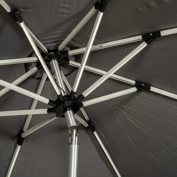 2.7m Aluminium Crank And Tilt Parasol With LED Strip Lights 5 2.7m Aluminium Crank And Tilt Parasol With LED Strip Lights - Image 5