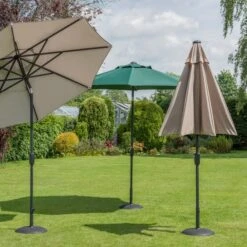 3m Elizabeth Crank And Tilt Taupe Parasol -Tower Garden Outlet Store 1000148387 alt03
