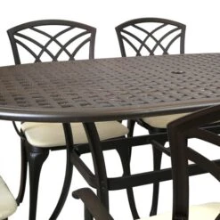 Oval 6 Seater Black And Bronze Dining Set -Tower Garden Outlet Store 1000162668 alt04