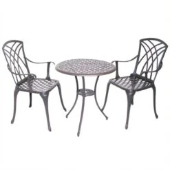 Cast Aluminium 2 Seater Black And Bronze Bistro Set -Tower Garden Outlet Store 1000162673 alt02
