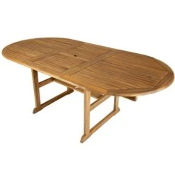 Acacia 6 Seater Extendable Dining Set 12 Acacia 6 Seater Extendable Dining Set -Tower Garden Outlet Store 1000162684 alt03