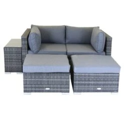 Multifunctional 2 Seater Grey Lounger Set -Tower Garden Outlet Store 1000162687 alt02