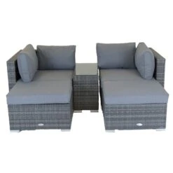 Multifunctional 2 Seater Grey Lounger Set -Tower Garden Outlet Store 1000162687 alt03