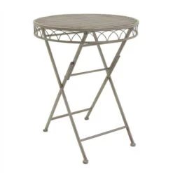 Foldable 2 Seater Wrought Iron Grey Bistro Set -Tower Garden Outlet Store 1000162711 alt03