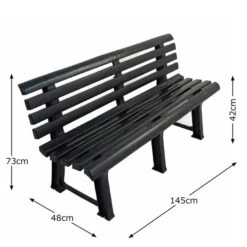 Brindisi 3 Seater Dark Grey Bench -Tower Garden Outlet Store 1000162723 alt09