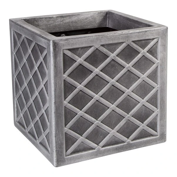 Square Grey Lazio Planter 5 Square Grey Lazio Planter - Image 5