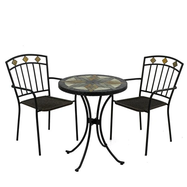 Memphis 60cm Bistro Table Set With 2 Mayfield Chairs 1 Memphis 60cm Bistro Table Set With 2 Mayfield Chairs