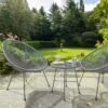 Monaco 2 Seater Grey Egg Chair Bistro Set