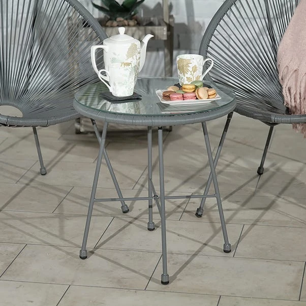 Monaco 2 Seater Grey Egg Chair Bistro Set 2 Monaco 2 Seater Grey Egg Chair Bistro Set - Image 2