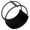 Iron And Leather 43cm Round Log Holder