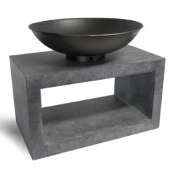 Ivyline Cement Firebowl And Rectanglular Base
