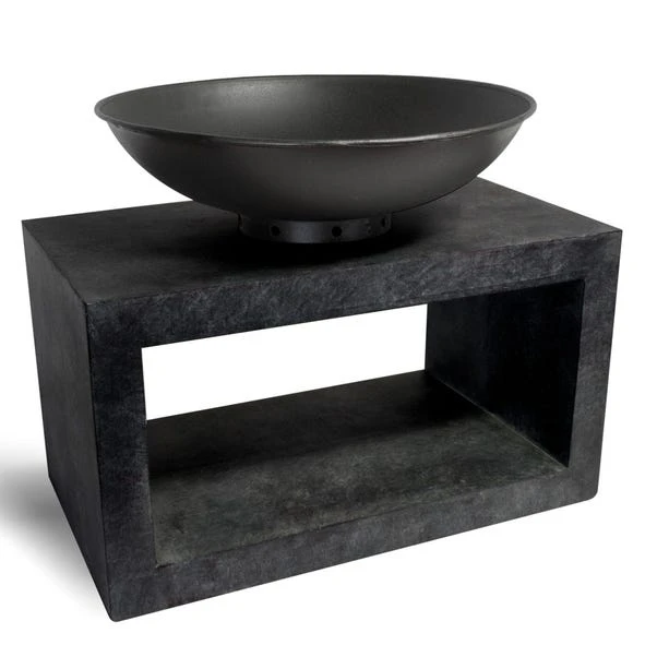 Ivyline Granite Firebowl And Rectanglular Base 1 Ivyline Granite Firebowl And Rectanglular Base