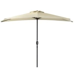 Charles Bentley 2.7m Half Balcony Parasol With Crank