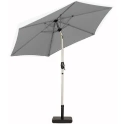 2.5m Brushed Aluminium Crank And Tilt Parasol -Tower Garden Outlet Store 30649986 alt01