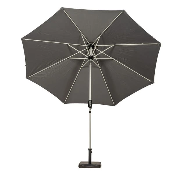 3m Royal Craft Brushed Aluminium Crank And Tilt Parasol 12 3m Royal Craft Brushed Aluminium Crank And Tilt Parasol - Image 12