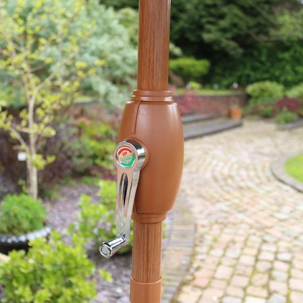 3m Woodlook Crank And Tilt Parasol 3 3m Woodlook Crank And Tilt Parasol - Image 3