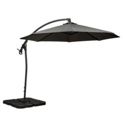 3m Royal Craft Deluxe Pedal Operated Rotational Cantilever Parasol With Cross Stand