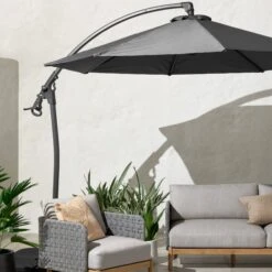 3m Royal Craft Deluxe Pedal Operated Rotational Cantilever Parasol With Cross Stand -Tower Garden Outlet Store 30650022 alt07