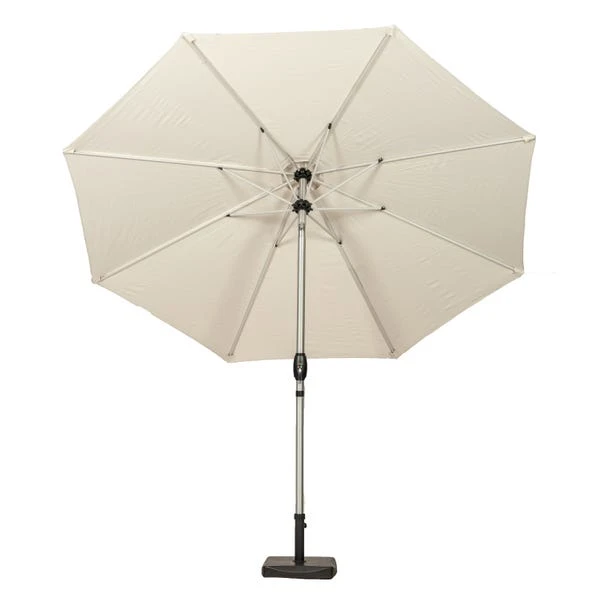 3m Royal Craft Brushed Aluminium Crank And Tilt Parasol 4 3m Royal Craft Brushed Aluminium Crank And Tilt Parasol - Image 4