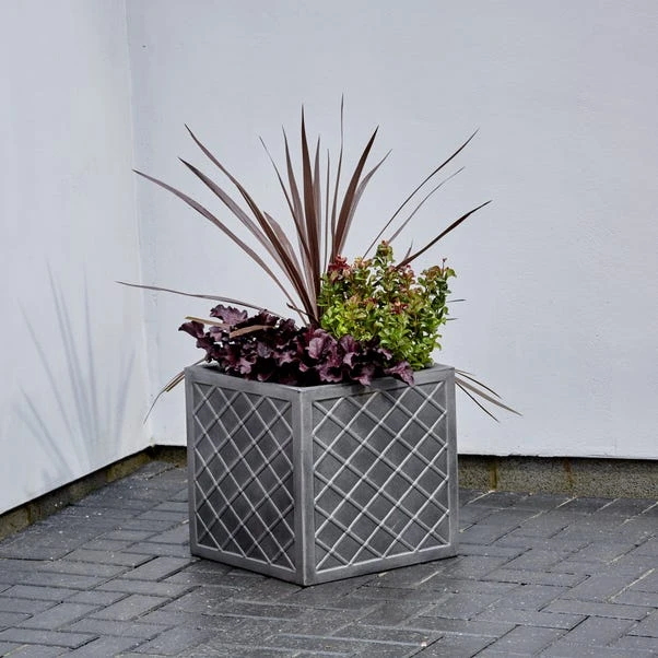 Square Grey Lazio Planter 2 Square Grey Lazio Planter - Image 2