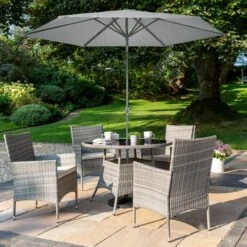 2.7m Grey Crank Parasol