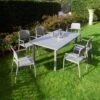 NARDI Libeccio 6 Seater Outdoor Dining Set With 6 Bora Chairs