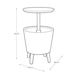 Keter Cool Bar Ice Bucket Table With Lights -Tower Garden Outlet Store 30695572 alt08