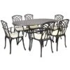 Oval 6 Seater Black And Bronze Dining Set
