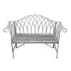 Wrought Iron 2 Seater Grey Bench