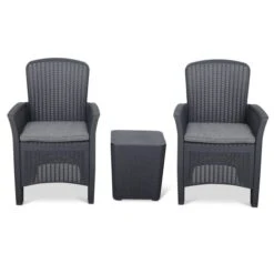 Faro 2 Seater Black Bistro Set 17 Faro 2 Seater Black Bistro Set -Tower Garden Outlet Store 30726506 alt02