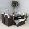 Cannes 8 Seater Brown Cube Set