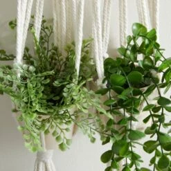 Macrame Double Hanging Ceramic Plant Pot -Tower Garden Outlet Store 30732436 alt02