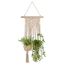 Macrame Double Hanging Ceramic Plant Pot -Tower Garden Outlet Store 30732436 alt04