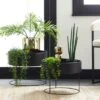 Set Of 2 Round Metal Plant Stands
