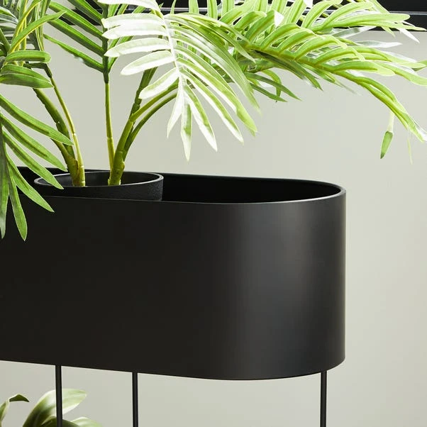 Oval Wide Metal Plant Stand 2 Oval Wide Metal Plant Stand - Image 2