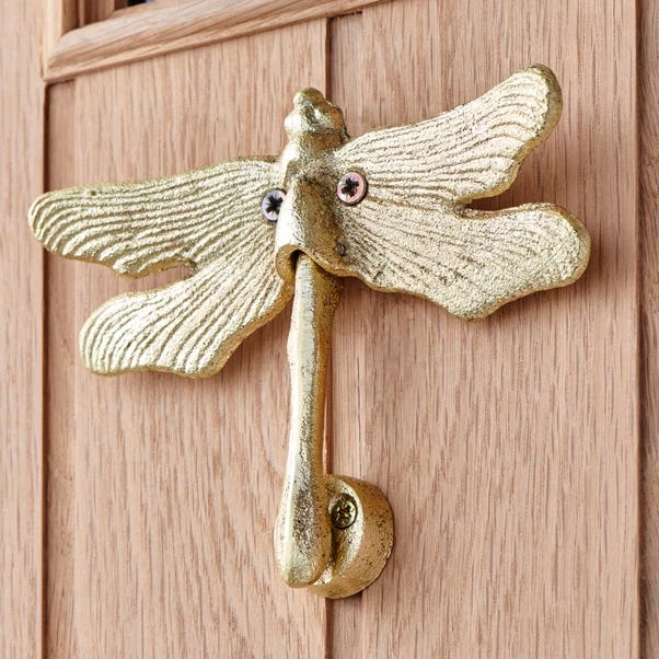Dragonfly Gold Door Knocker 2 Dragonfly Gold Door Knocker - Image 2