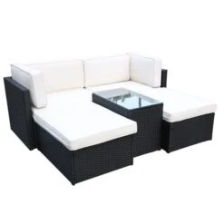 Berlin 4 Seater Black Multi Setting Relaxer Set
