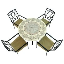 Avignon Dining Table With 4 Ascot Chairs Set 13 Avignon Dining Table With 4 Ascot Chairs Set -Tower Garden Outlet Store 30760653 alt03