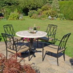 Avignon Dining Table With 4 Ascot Chairs Set 14 Avignon Dining Table With 4 Ascot Chairs Set -Tower Garden Outlet Store 30760653 alt04