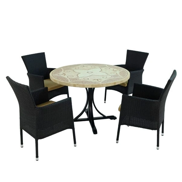 Provence Dining Table With 4 Stockholm Black Chairs Set 3 Provence Dining Table With 4 Stockholm Black Chairs Set - Image 3