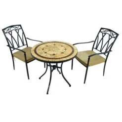 Riverside 76cm Bistro Table Set With 2 Austin Chairs 10 Riverside 76cm Bistro Table Set With 2 Austin Chairs -Tower Garden Outlet Store 30760666 alt02