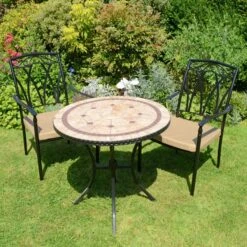 Riverside 76cm Bistro Table Set With 2 Austin Chairs 12 Riverside 76cm Bistro Table Set With 2 Austin Chairs -Tower Garden Outlet Store 30760666 alt04
