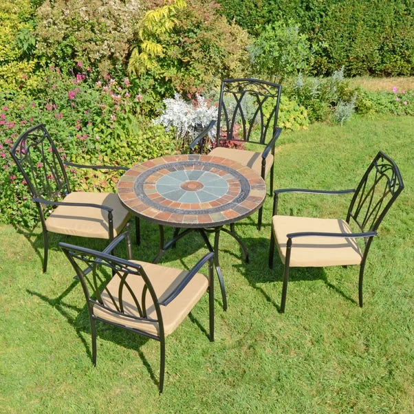Virginia 91cm Patio Table Set With 4 Austin Chairs 1 Virginia 91cm Patio Table Set With 4 Austin Chairs