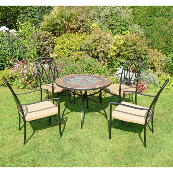 Virginia 91cm Patio Table Set With 4 Austin Chairs 4 Virginia 91cm Patio Table Set With 4 Austin Chairs - Image 4