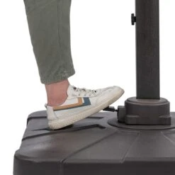 3.5m Deluxe Cantilever Solar Strip Grey Parasol With 100kg Base 8 3.5m Deluxe Cantilever Solar Strip Grey Parasol With 100kg Base -Tower Garden Outlet Store 30763398 alt03